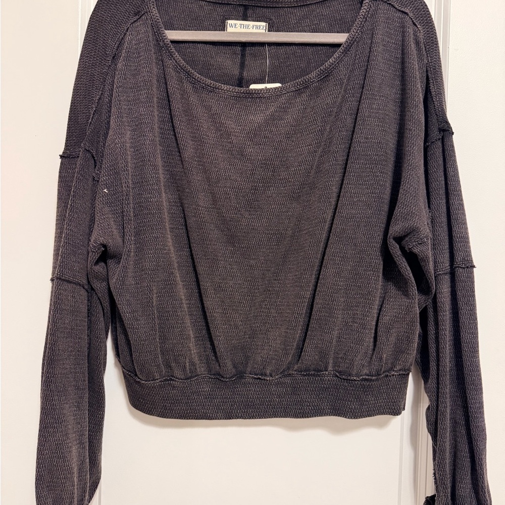 We The Free Charcoal Gray Sweatshirt